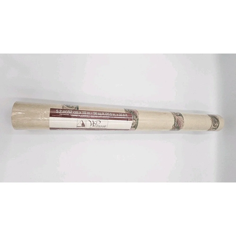 Westmount Wallcoverings DES‎ 86410 Prepasted Vinyl Wallpaper Double Roll Vintage